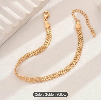 Women 21K Gold Plated Dubai Chain Anklet