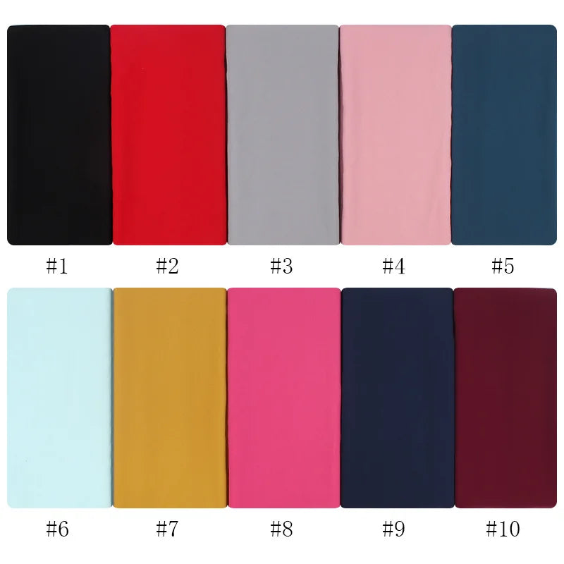 Ready-to-Wear Chiffon Hijab – Solid Color Instant Headscarf for Women