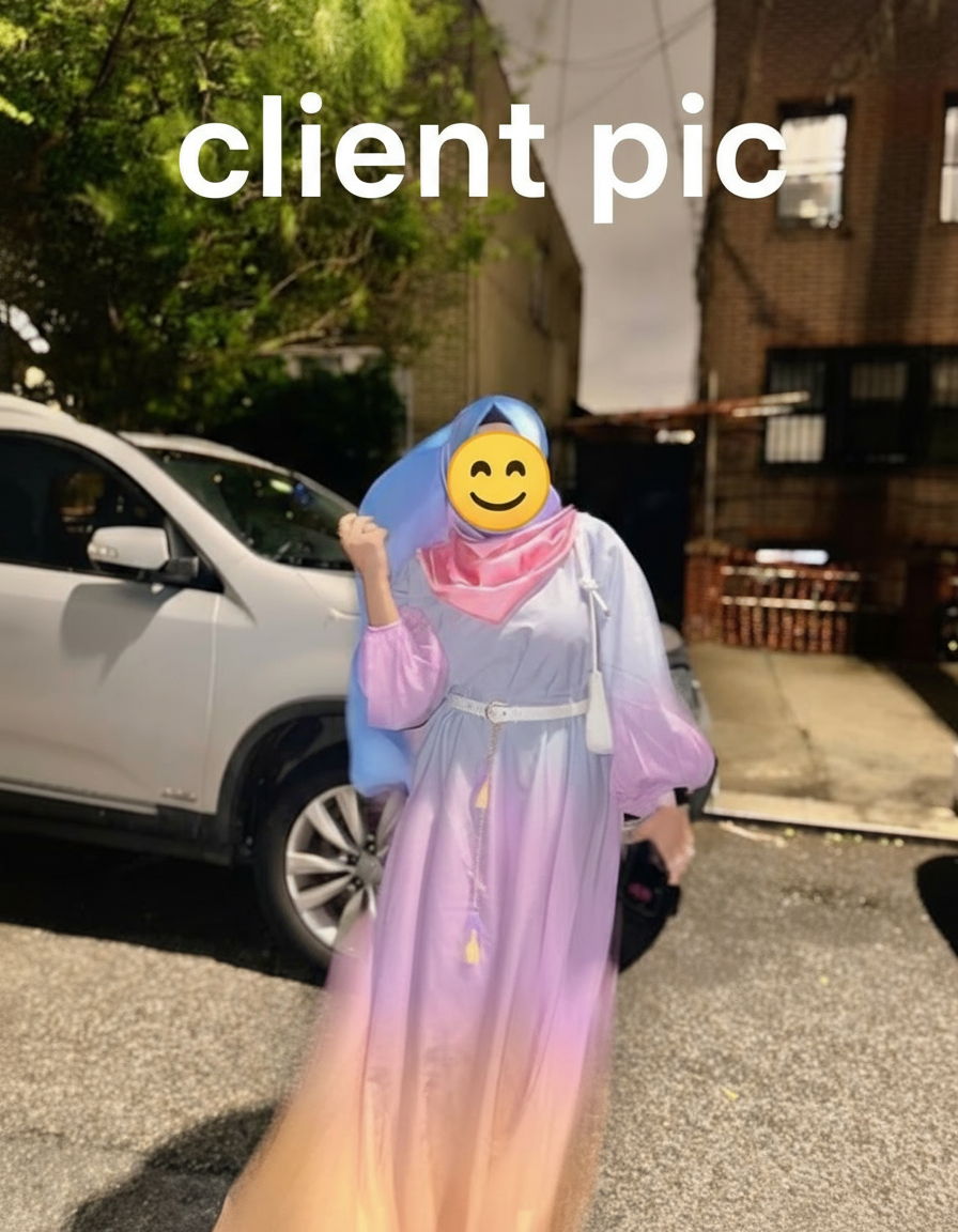 Women Ombre Long Maxi Drawstring Dress