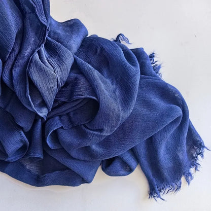 Women’s Crinkle Cotton Hijab – Oversized Rayon Scarf & Shawl Wrap