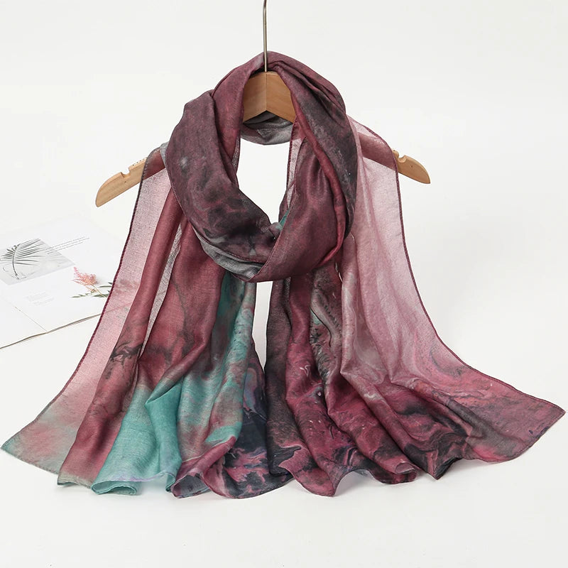 Printed Hijab Scarf Collection – Floral, Bohemian, Leopard, Marble & More Designs for Women