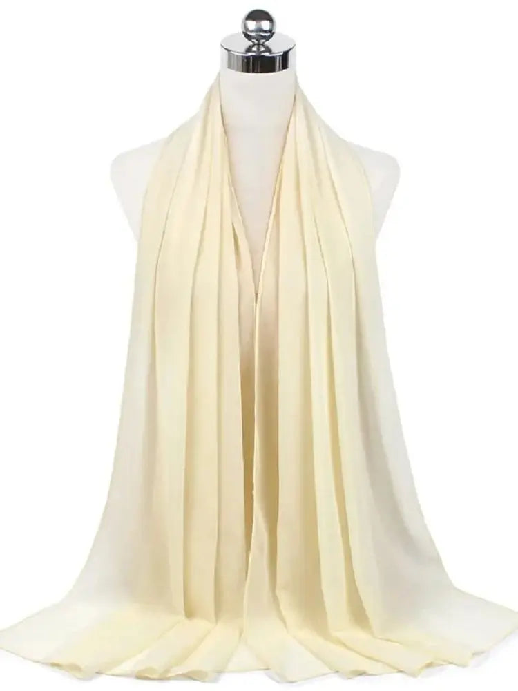 Ready-to-Wear Chiffon Hijab – Solid Color Instant Headscarf for Women