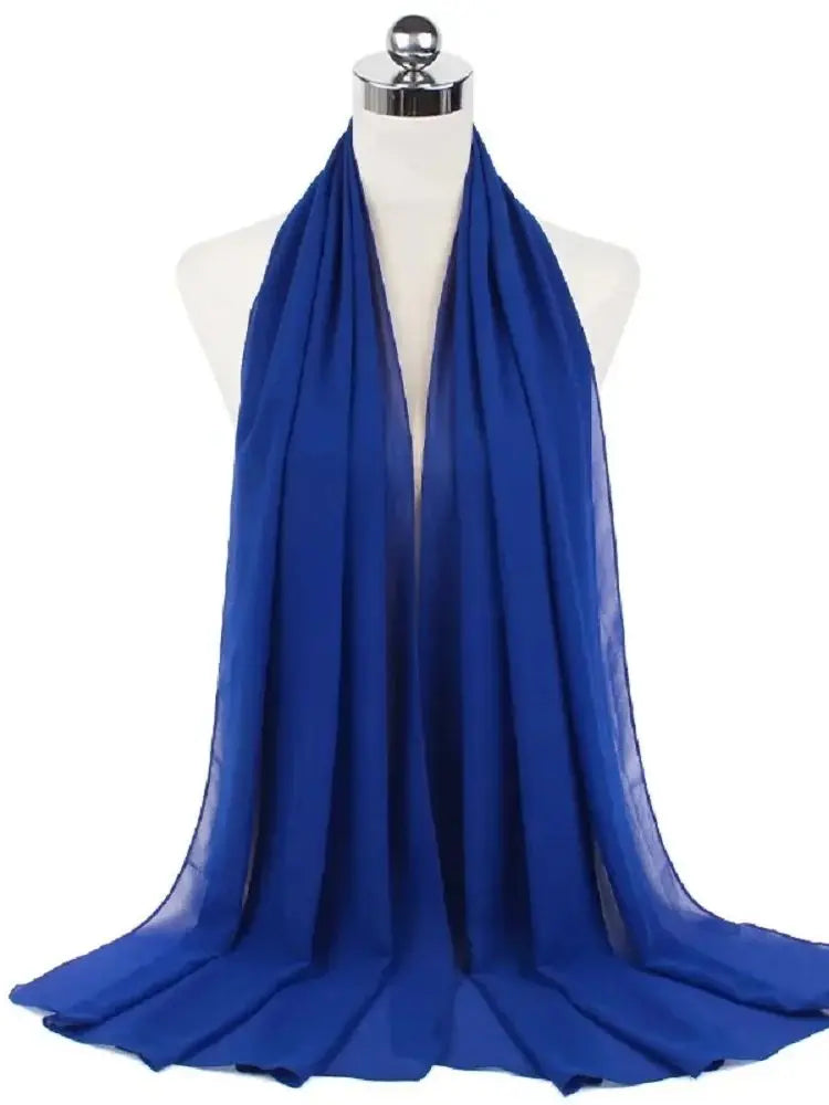 Ready-to-Wear Chiffon Hijab – Solid Color Instant Headscarf for Women