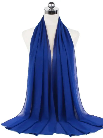 Ready-to-Wear Chiffon Hijab – Solid Color Instant Headscarf for Women