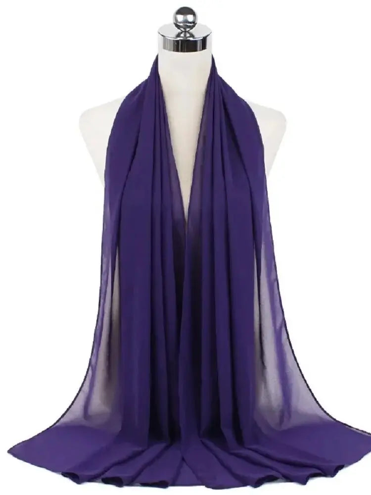 Ready-to-Wear Chiffon Hijab – Solid Color Instant Headscarf for Women