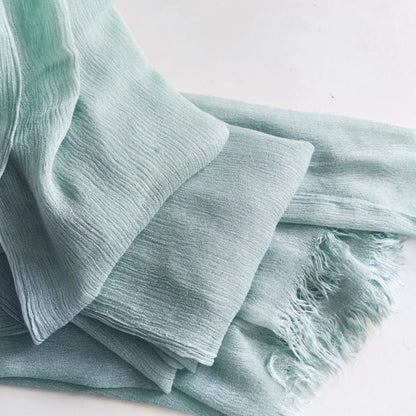 Women’s Crinkle Cotton Hijab – Oversized Rayon Scarf & Shawl Wrap