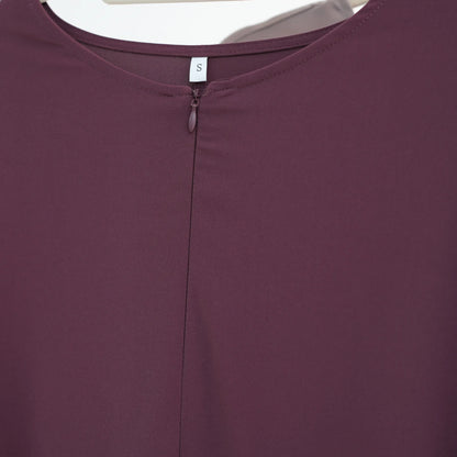 Elegant Dubai Abaya Dress – Modest Solid Color Islamic Robe for Women