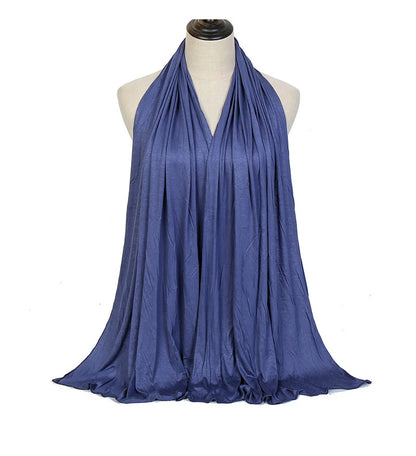 Soft Jersey Hijab Scarf – Lightweight Cotton Modal Head Wrap for Women
