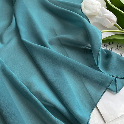 Premium Chiffon Hijab Scarf – Plain Solid Color Maxi Wrap for Women