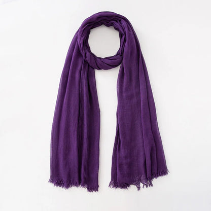 Women’s Crinkle Cotton Hijab – Oversized Rayon Scarf & Shawl Wrap