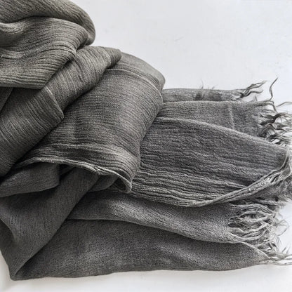 Women’s Crinkle Cotton Hijab – Oversized Rayon Scarf & Shawl Wrap