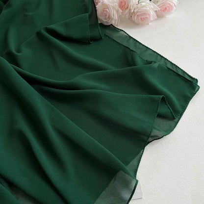 Premium Chiffon Hijab Scarf – Plain Solid Color Maxi Wrap for Women