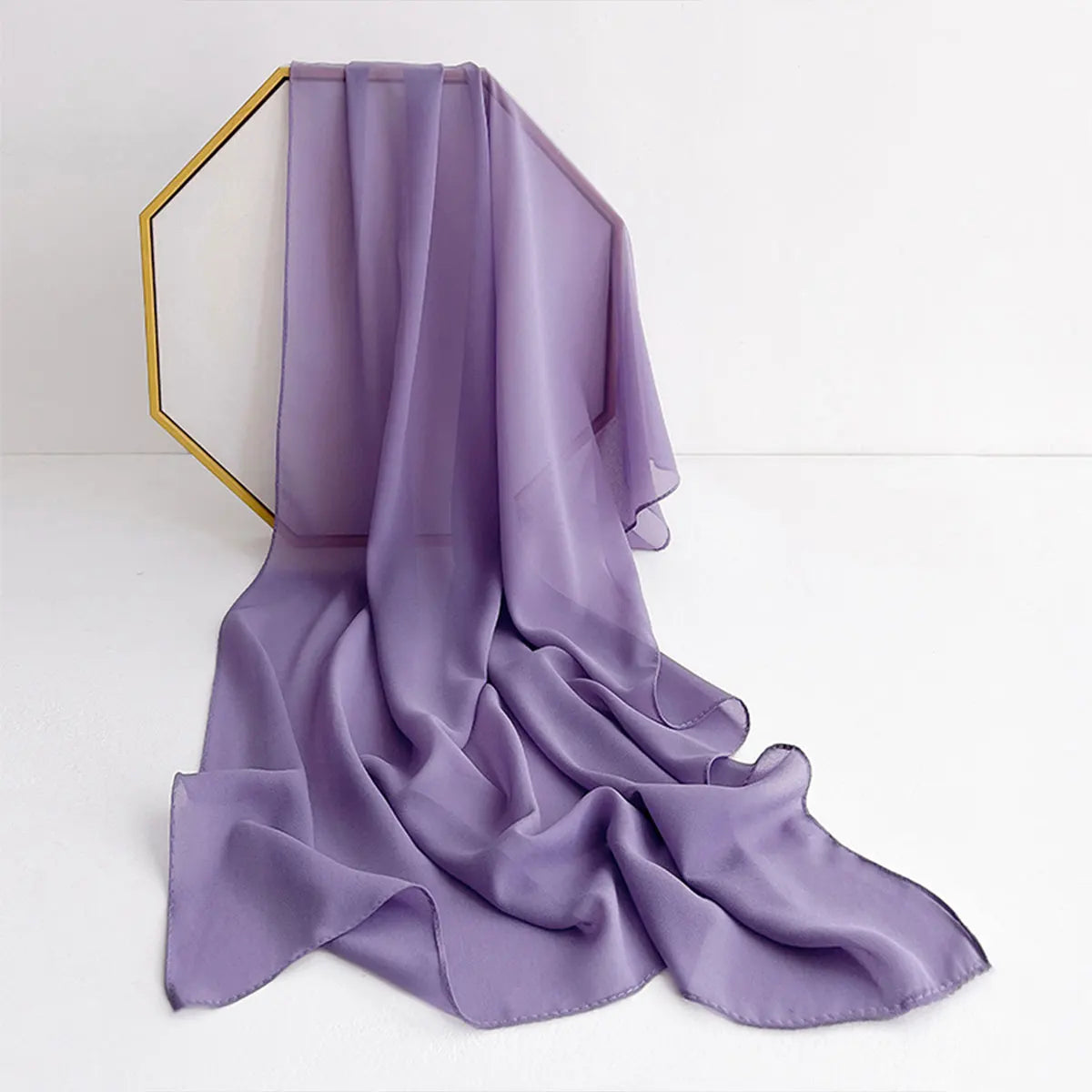 Premium Chiffon Hijab Scarf – Plain Solid Color Maxi Wrap for Women