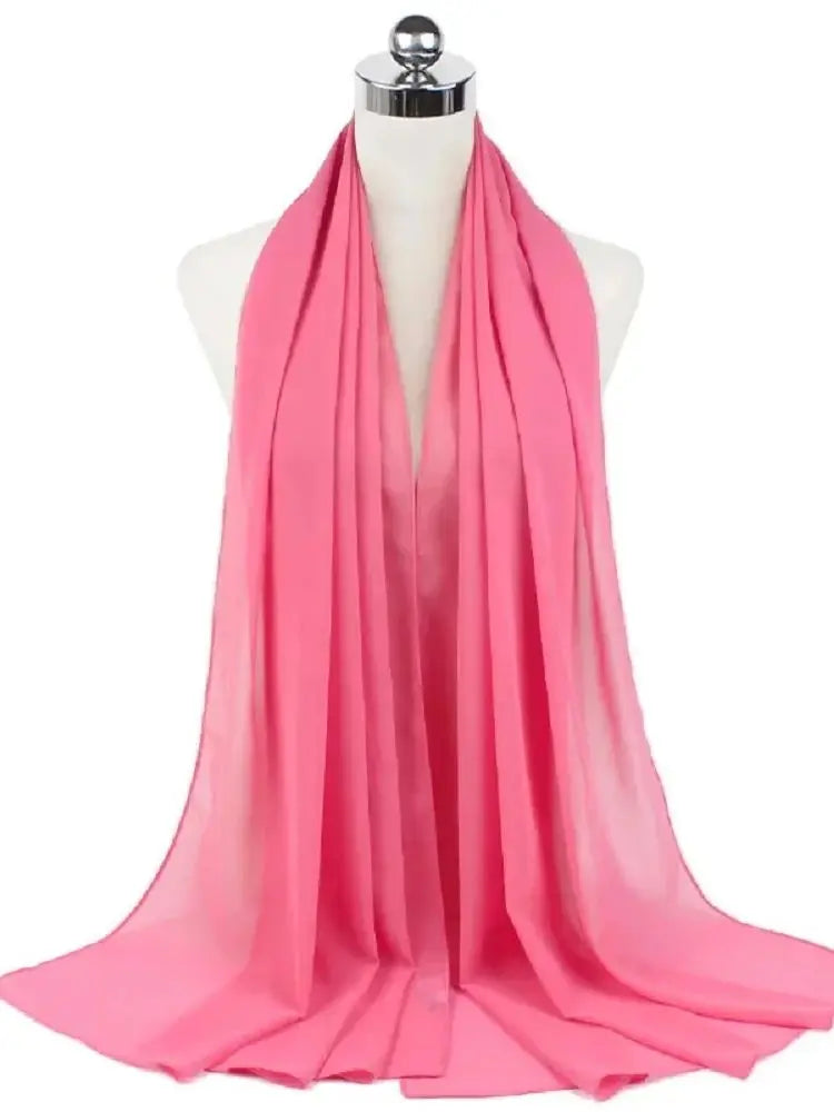 Ready-to-Wear Chiffon Hijab – Solid Color Instant Headscarf for Women