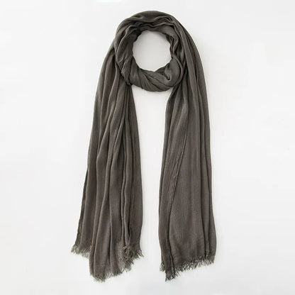 Women’s Crinkle Cotton Hijab – Oversized Rayon Scarf & Shawl Wrap