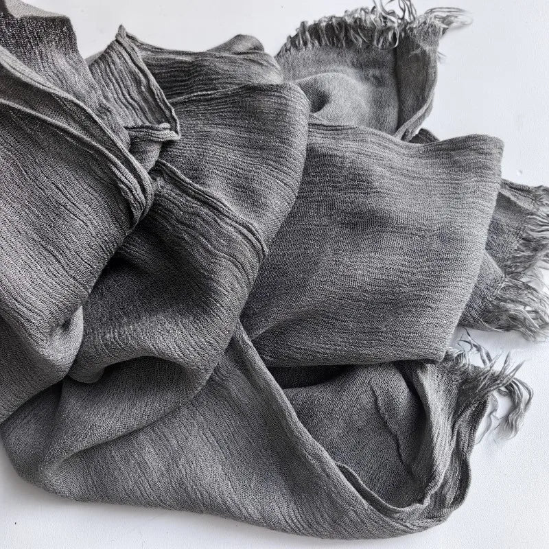 Women’s Crinkle Cotton Hijab – Oversized Rayon Scarf & Shawl Wrap