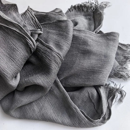 Women’s Crinkle Cotton Hijab – Oversized Rayon Scarf & Shawl Wrap