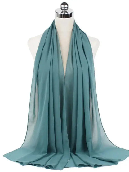 Ready-to-Wear Chiffon Hijab – Solid Color Instant Headscarf for Women