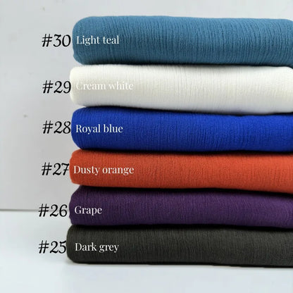 Women’s Crinkle Cotton Hijab – Oversized Rayon Scarf & Shawl Wrap