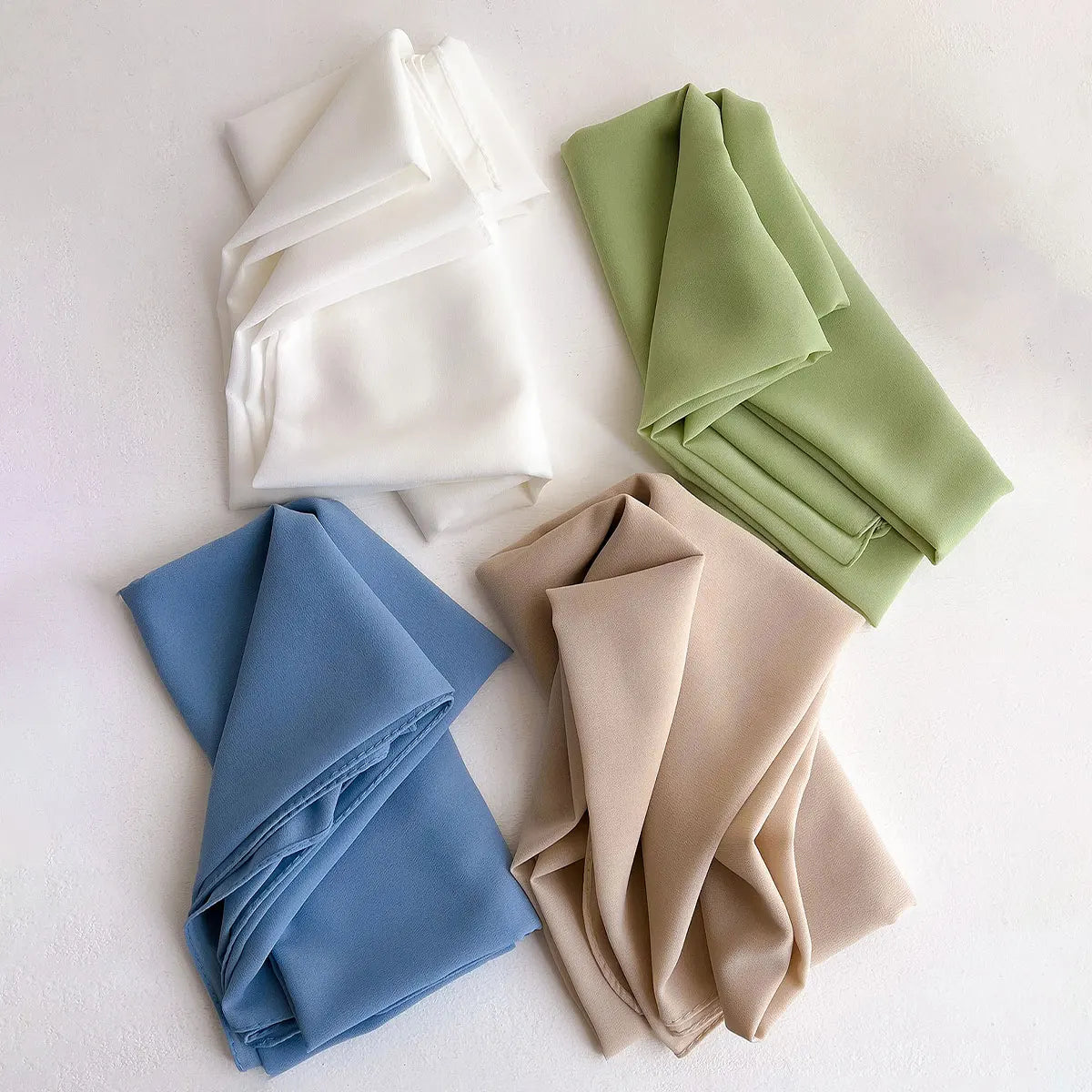 Premium Chiffon Hijab Scarf – Plain Solid Color Maxi Wrap for Women
