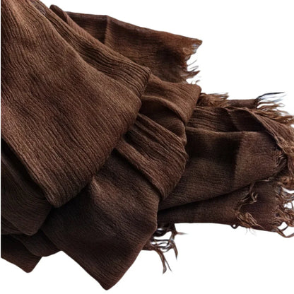 Women’s Crinkle Cotton Hijab – Oversized Rayon Scarf & Shawl Wrap