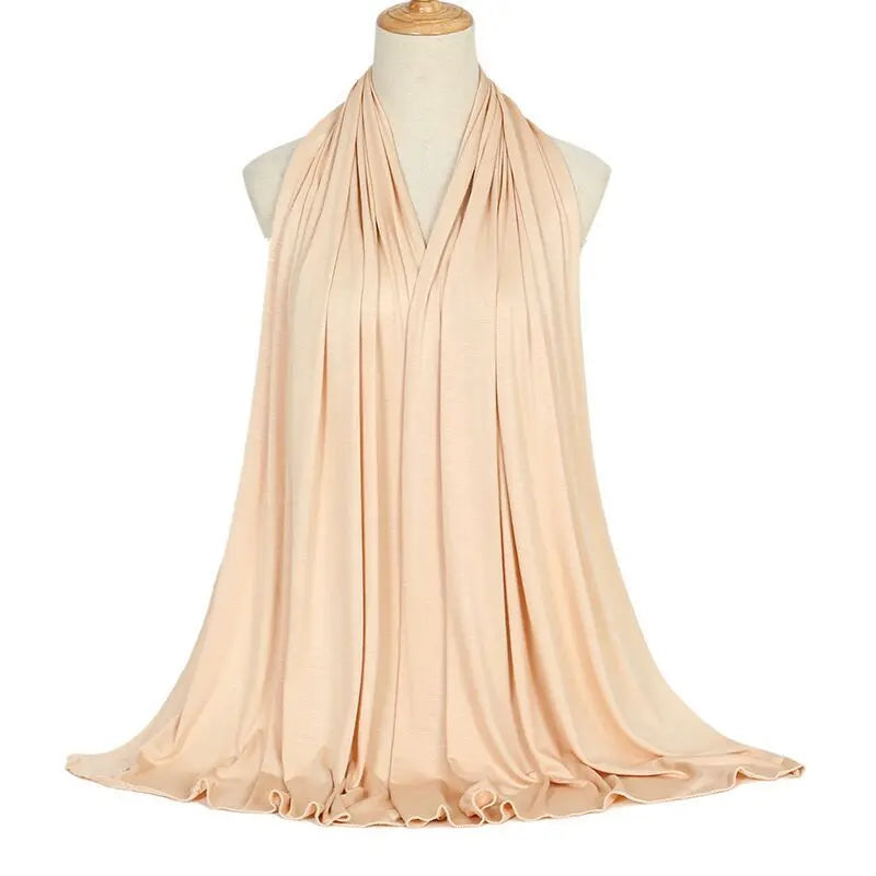 Soft Jersey Hijab Scarf – Lightweight Cotton Modal Head Wrap for Women