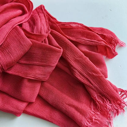 Women’s Crinkle Cotton Hijab – Oversized Rayon Scarf & Shawl Wrap