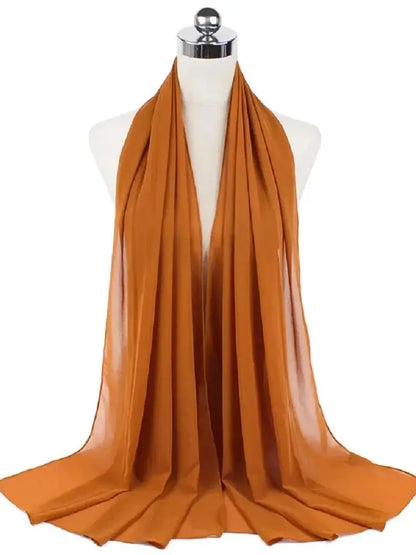 Ready-to-Wear Chiffon Hijab – Solid Color Instant Headscarf for Women