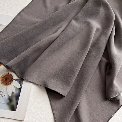 Premium Chiffon Hijab Scarf – Plain Solid Color Maxi Wrap for Women