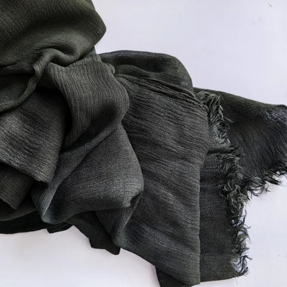 Women’s Crinkle Cotton Hijab – Oversized Rayon Scarf & Shawl Wrap