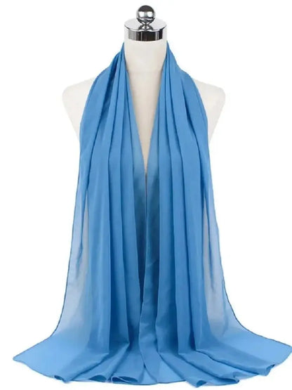 Ready-to-Wear Chiffon Hijab – Solid Color Instant Headscarf for Women
