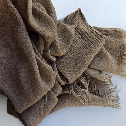 Women’s Crinkle Cotton Hijab – Oversized Rayon Scarf & Shawl Wrap