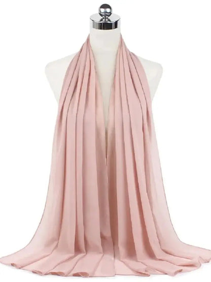 Ready-to-Wear Chiffon Hijab – Solid Color Instant Headscarf for Women