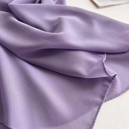 Premium Chiffon Hijab Scarf – Plain Solid Color Maxi Wrap for Women