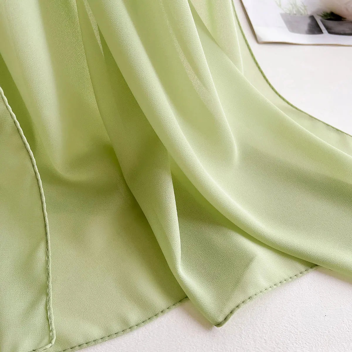 Premium Chiffon Hijab Scarf – Plain Solid Color Maxi Wrap for Women