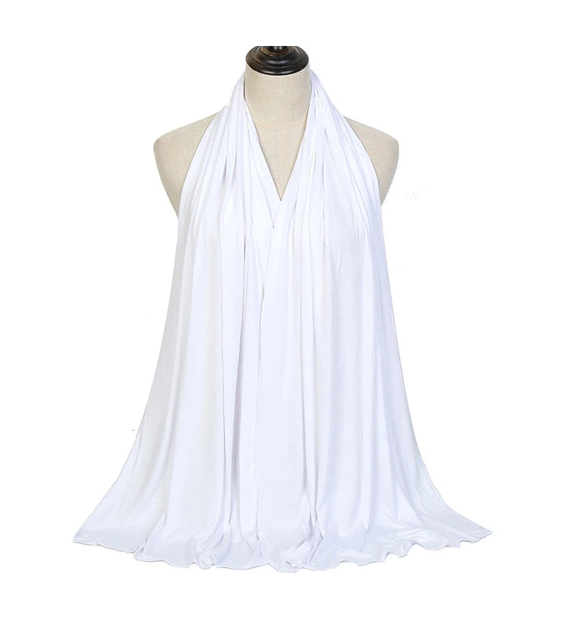 Soft Jersey Hijab Scarf – Lightweight Cotton Modal Head Wrap for Women