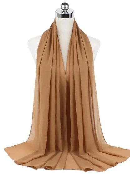 Ready-to-Wear Chiffon Hijab – Solid Color Instant Headscarf for Women