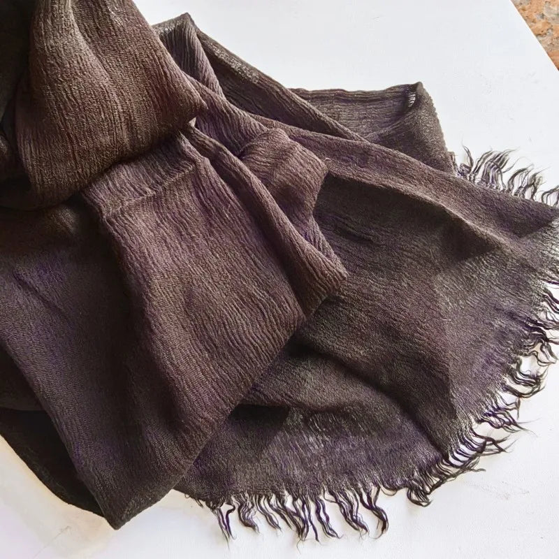 Women’s Crinkle Cotton Hijab – Oversized Rayon Scarf & Shawl Wrap