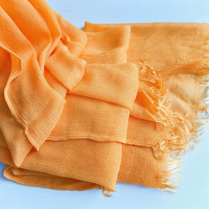 Women’s Crinkle Cotton Hijab – Oversized Rayon Scarf & Shawl Wrap