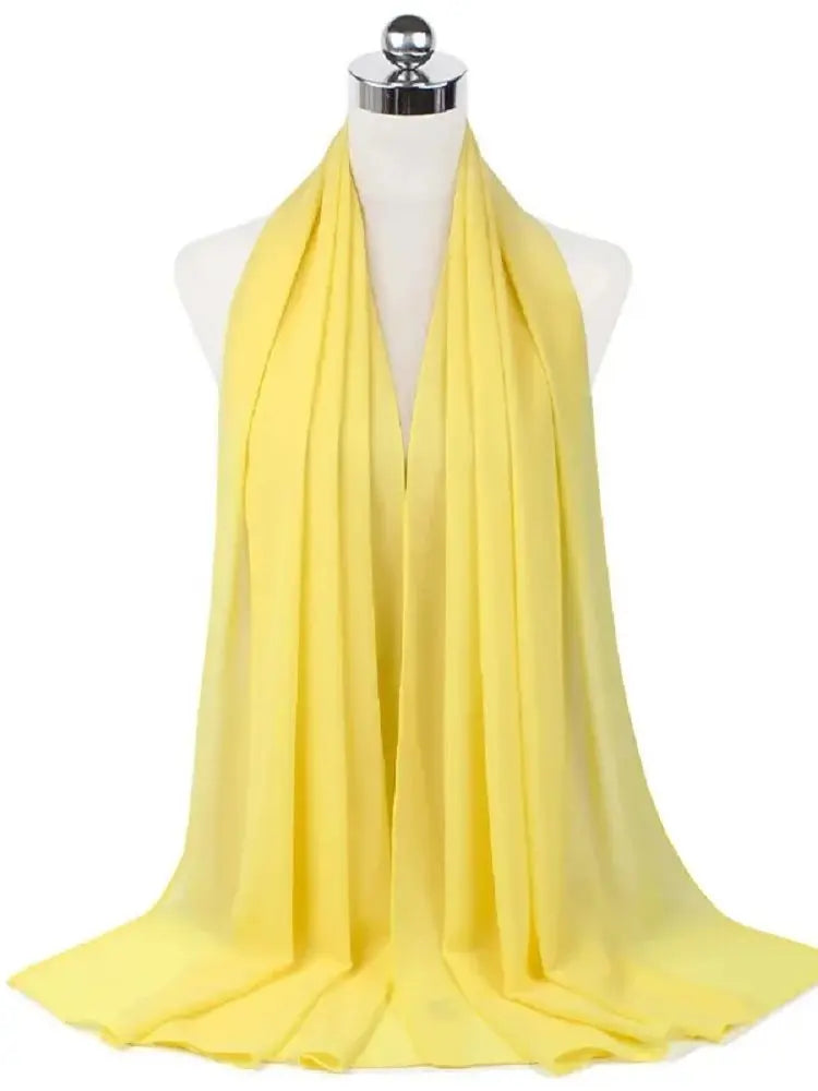 Ready-to-Wear Chiffon Hijab – Solid Color Instant Headscarf for Women