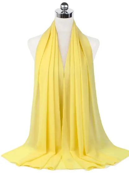Ready-to-Wear Chiffon Hijab – Solid Color Instant Headscarf for Women