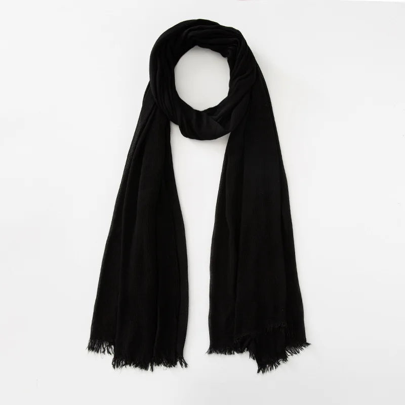 Women’s Crinkle Cotton Hijab – Oversized Rayon Scarf & Shawl Wrap