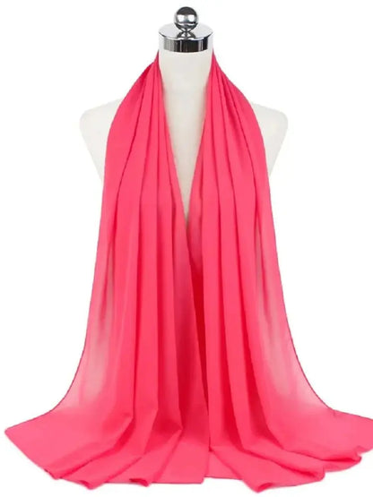 Ready-to-Wear Chiffon Hijab – Solid Color Instant Headscarf for Women