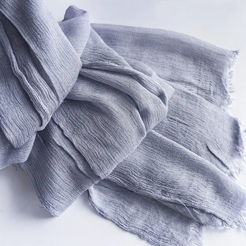 Women’s Crinkle Cotton Hijab – Oversized Rayon Scarf & Shawl Wrap