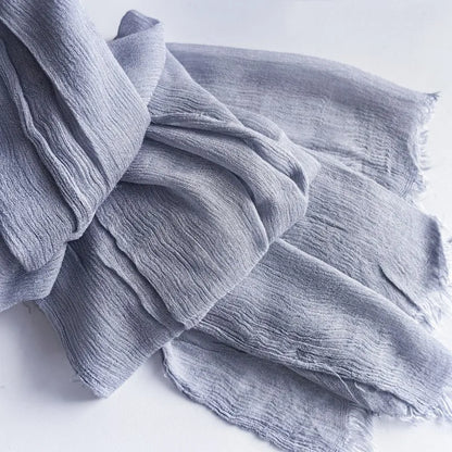 Women’s Crinkle Cotton Hijab – Oversized Rayon Scarf & Shawl Wrap