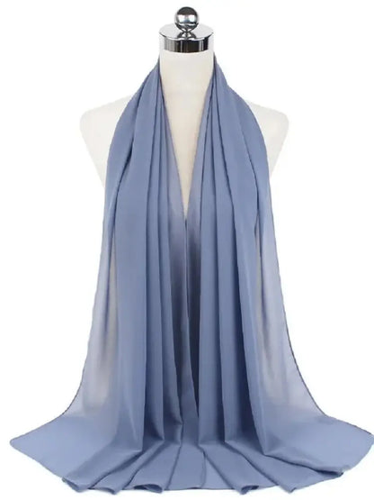 Ready-to-Wear Chiffon Hijab – Solid Color Instant Headscarf for Women