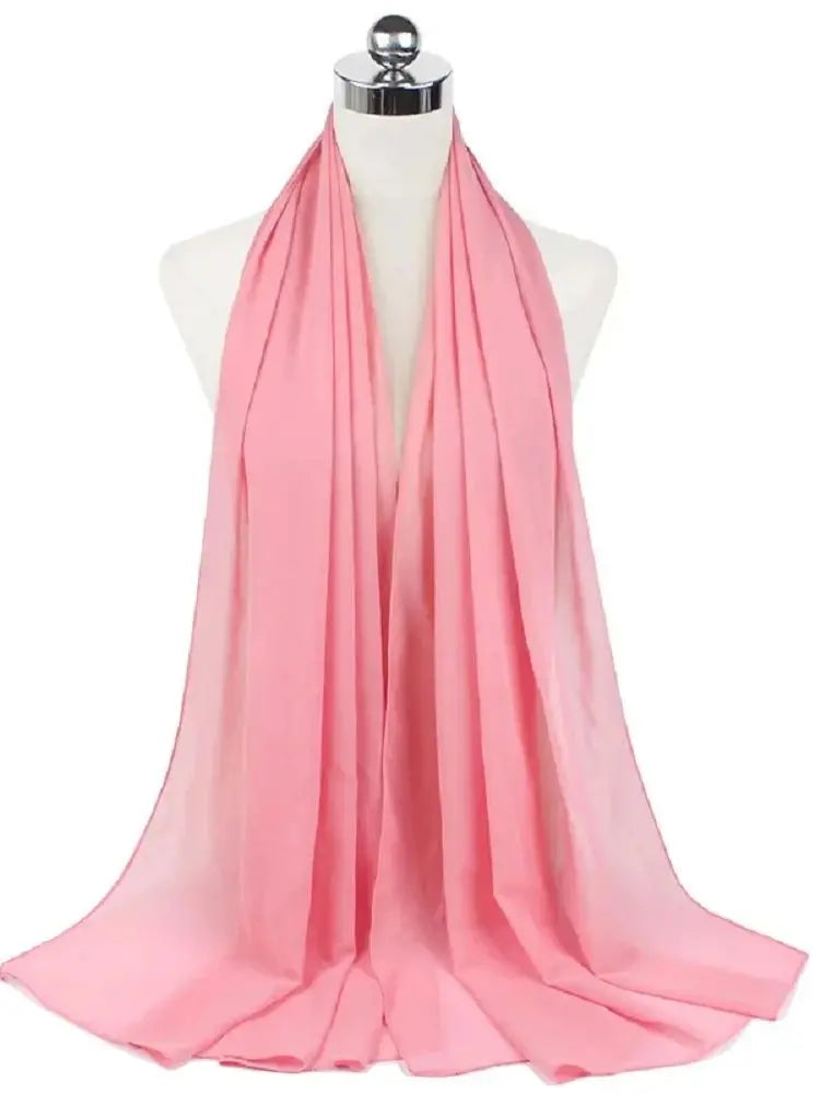 Ready-to-Wear Chiffon Hijab – Solid Color Instant Headscarf for Women