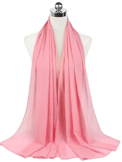 Ready-to-Wear Chiffon Hijab – Solid Color Instant Headscarf for Women