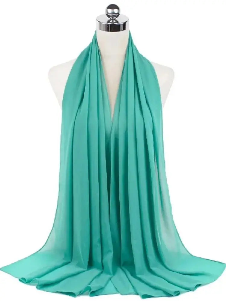 Ready-to-Wear Chiffon Hijab – Solid Color Instant Headscarf for Women