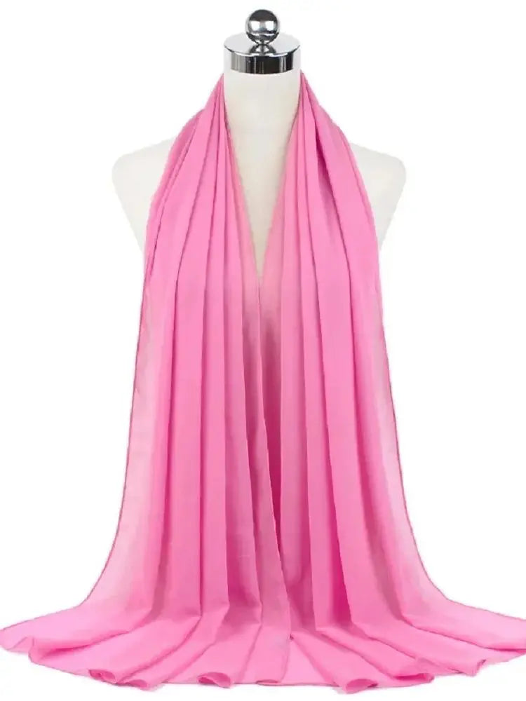 Ready-to-Wear Chiffon Hijab – Solid Color Instant Headscarf for Women